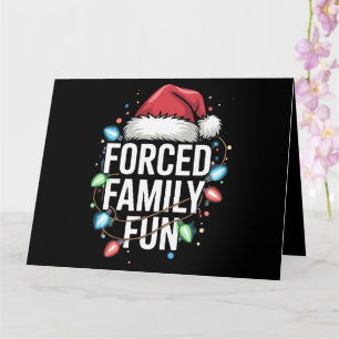 Cartão Família Forçada Diversão Sarcástica de Natal Engra