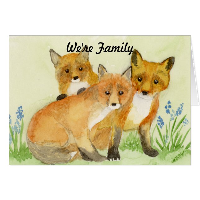 Cartão Família Fox (Frente Horizontal)