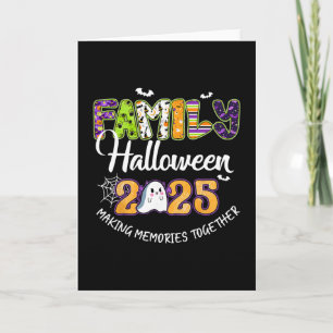 Cartão Família Halloween 2025 Criando Memórias Juntos Cru