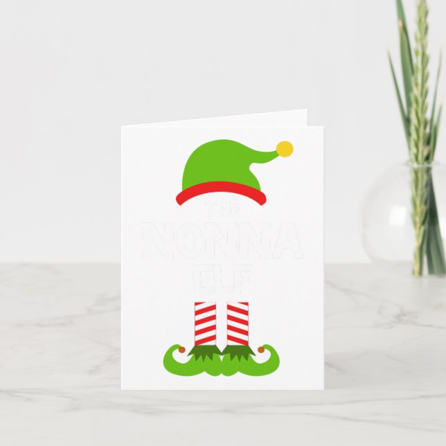 Cartão Família O Natal Do Nonna Elf Matando Pajama Pj (Frente)