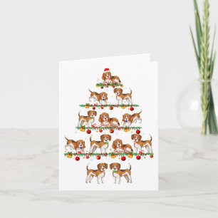 Cartão Família Pajama Define O Cachorro De Beagle De Nata