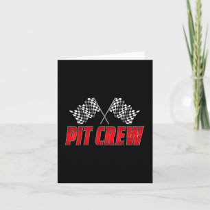 Cartão Família Pit Crew Aniversário Correspondente à Corr