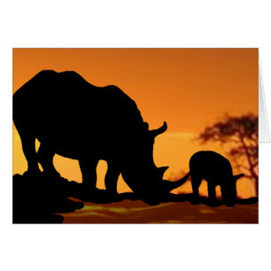 Cartão família rhino