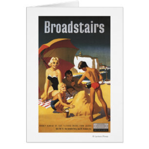 Cartão Família Southern British Railways em Beach