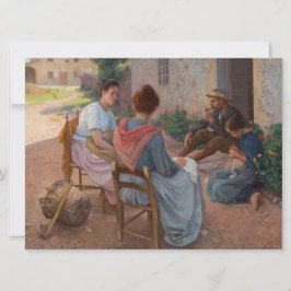 Cartão Família tradicional italiana (Vintage Itália)