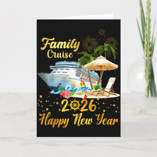 Cartão Family Cruise 2026 Happy New Year 