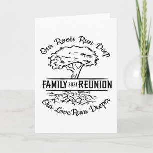 Cartão Family Reunion 2021 Our Roots Run Deep Tree