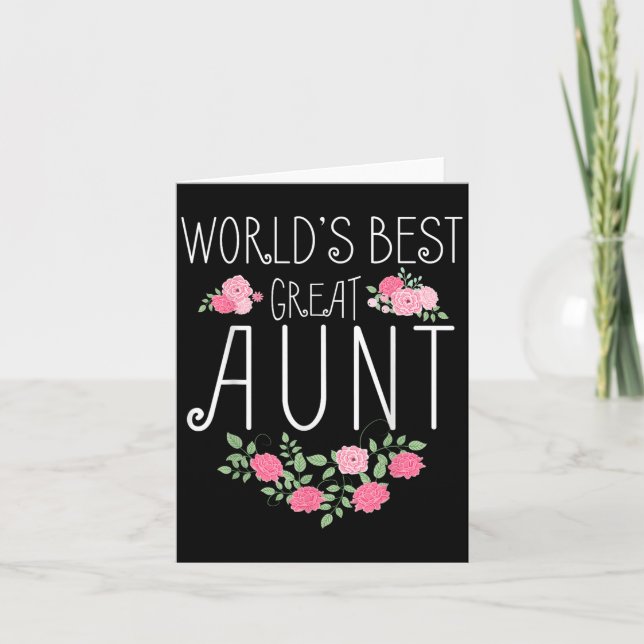 Cartão Family World's Great Aun Funny Auntie Ever Gift  (Frente)