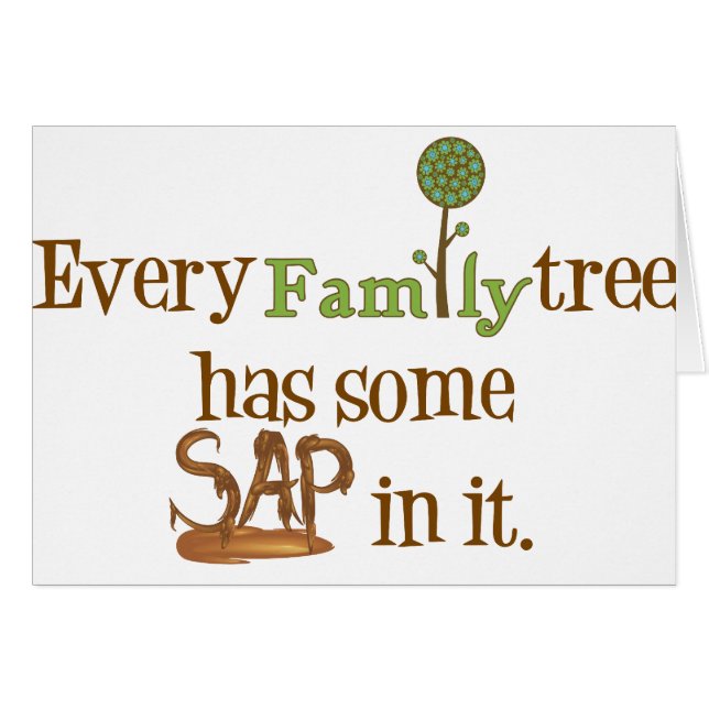 Cartão FamilyTree engraçado (Frente Horizontal)