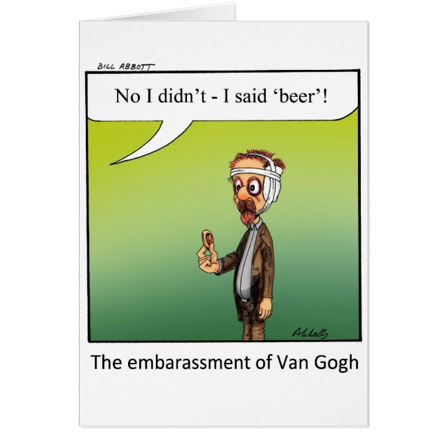 Cartão Famoso e engraçado Presente de Cartoon Artista! (Frente)