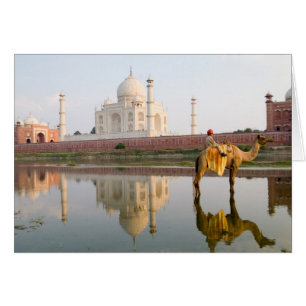 Cartão Famoso templo Taj Mahal mundial local de sepultame