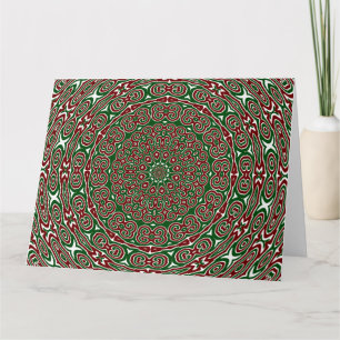Cartão Fancy Ornate Maximalista Groovy Natal Mandala