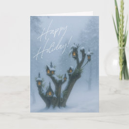 Cartão Fantasia Casa de Fadas Natal