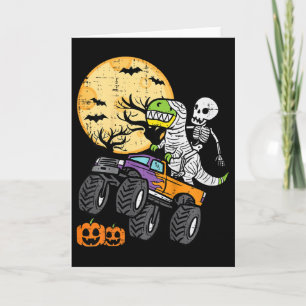 Cartão Fantasia de Caminhão Monstro Dino Esqueleto para C