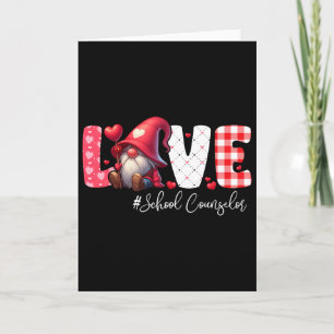 Cartão Fantasia de Conselheiro Escolar de Amor Gnomo Dia 