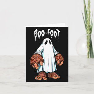 Cartão Fantasia de fantasma do pé-grande halloween sasqua