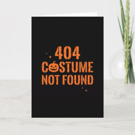 Cartão Fantasia de Halloween 404 Não Encontrada