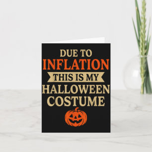 Cartão Fantasia de Halloween de Inflação Engraçada Casal
