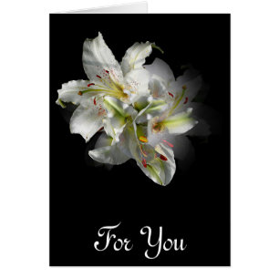 Cartão Fantasia dos lírios brancos