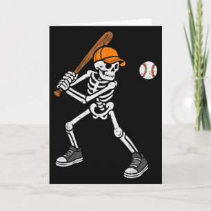 Cartão Fantasias de beisebol de esqueleto para homens e m
