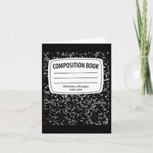 Cartão Fantasias de Caderno de Composição - Grupo de Hall