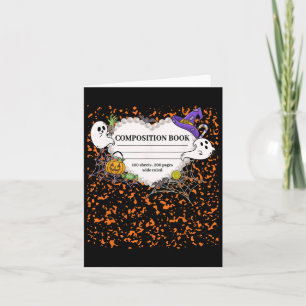 Cartão Fantasias de Caderno de Composição Grupo Halloween