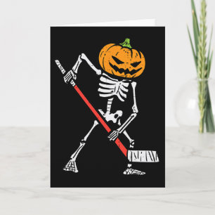 Cartão Fantasias de Esqueleto de Abóbora de Halloween par