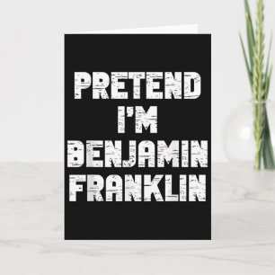 Cartão Fantasias de Halloween Fingindo Ser Benjamin Frank