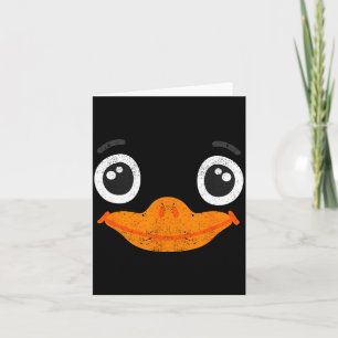 Cartão Fantasias de Pato com Rosto de Halloween Animais F