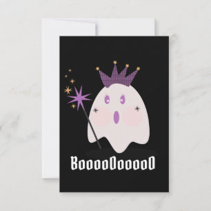 Cartão Fantasiosa Princesa Fantasma de Halloween Booooooo