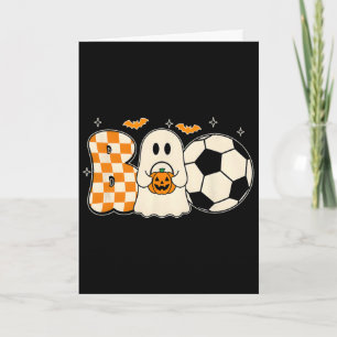 Cartão Fantasma Boo Jogando Futebol Halloween Jogadores T