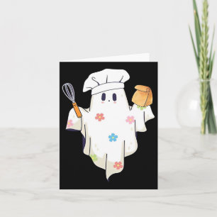 Cartão Fantasma Chef Adorável Senhora do Almoço Divertida