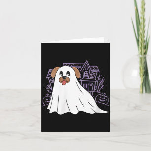 Cartão Fantasma de Cachorro Feminino Cachorro Fofo Disfar