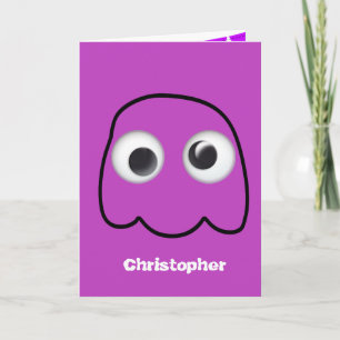 Cartão Fantasma de Halloween Personalizado para Crianças