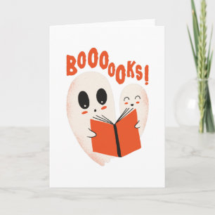 Cartão Fantasma de Minhoca de Livro Engraçado Fantasia de