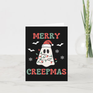 Cartão Fantasma De Natal De Creepmas feliz Embalado Nas L
