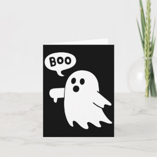 Cartão Fantasma de Polegar para Baixo Gritando Boo Desapr
