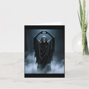 Cartão Fantasma engraçado coração mãos rosto assustador h