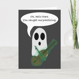 Cartão Fantasma Engraçado de Halloween