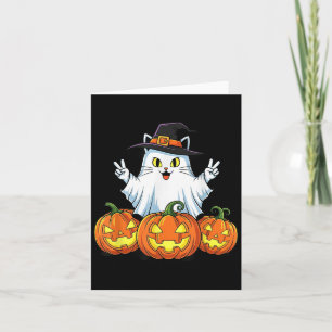 Cartão Fantasma Engraçado Pumpkin Boo Halloween Crianças