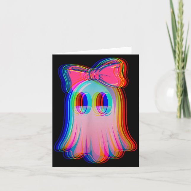 Cartão Fantasma Engraçado Vaporwave Trippy Techno Rave de (Frente)
