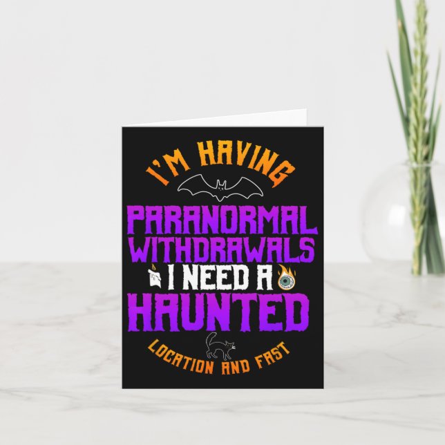 Cartão Fantasma Hunter Paranormal Caça Espírito H de Hall (Frente)