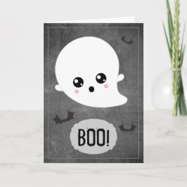 Cartão Fantasma Kawaii de Halloween