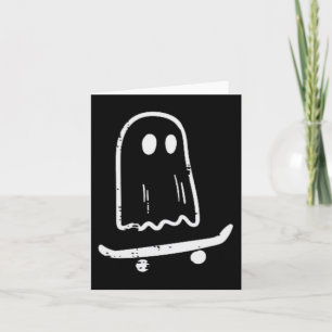 Cartão Fantasma No Skateboard Retro Halloween Costume Bo
