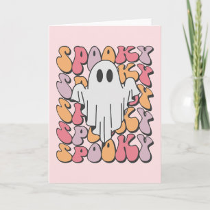 Cartão Fantasma Retro Assustador
