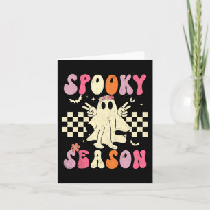 Cartão Fantasma Retro Groovy Sazão Assustadora Fantasma B