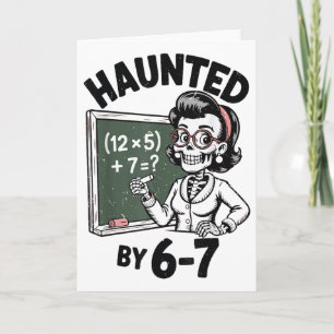 Cartão Fantasmas 67 Esqueleto Professor de Matemática Fan