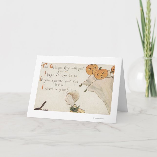 Cartão Fantasmas da GreetingJack-O-Lanterna do Dia das (Frente)