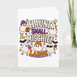Cartão Fantasmas de Halloween Adoráveis Design da Tempora