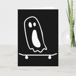 Cartão Fantasmas de skate preguiçoso do Halloween Fantasi
